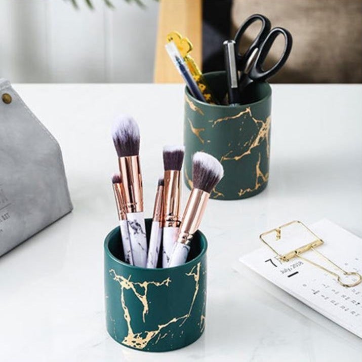 Geometric Marble Ceramic Planter Pot