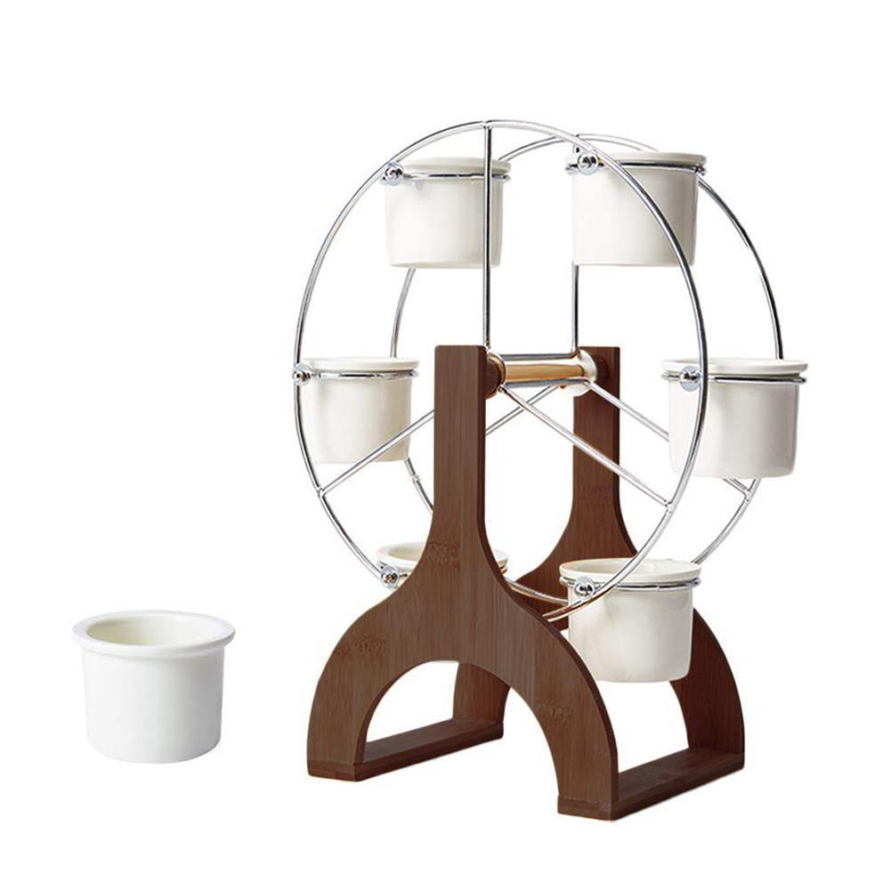 Wood Stand Succulent Planter Set