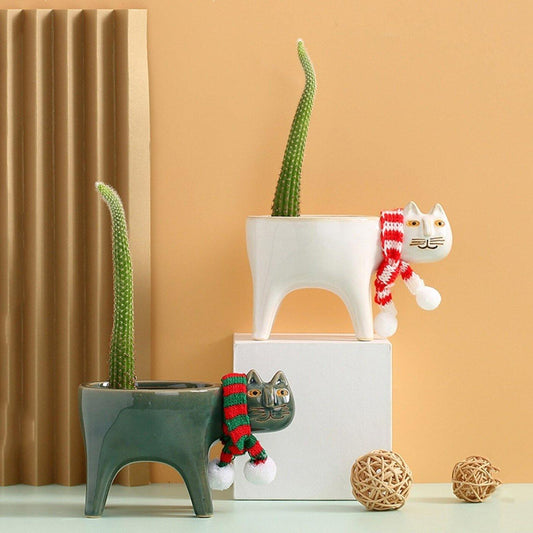 Animal Figure Ceramic Planter Pot