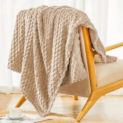 Cozy Chunky Knit Throw Blanket | Thick Textured Design