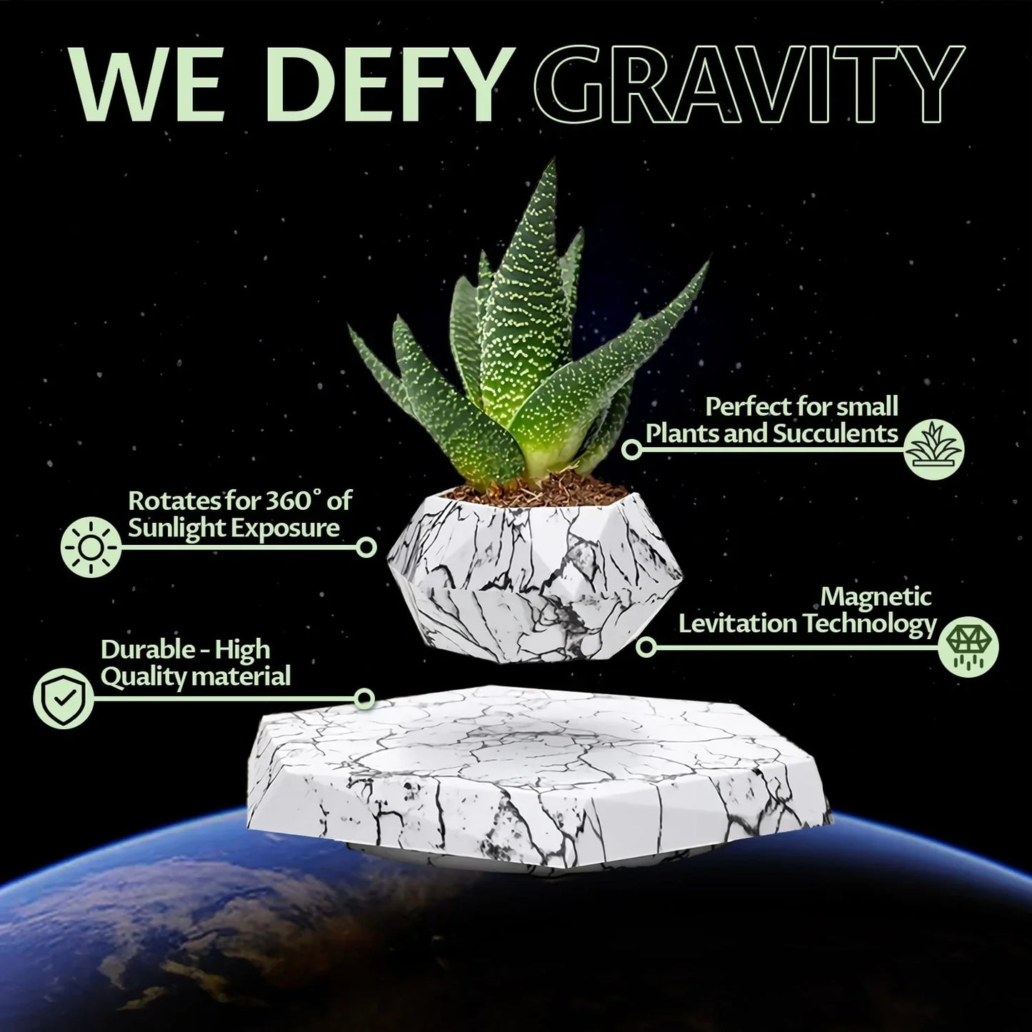 Levitating Magnetic Plant Pot