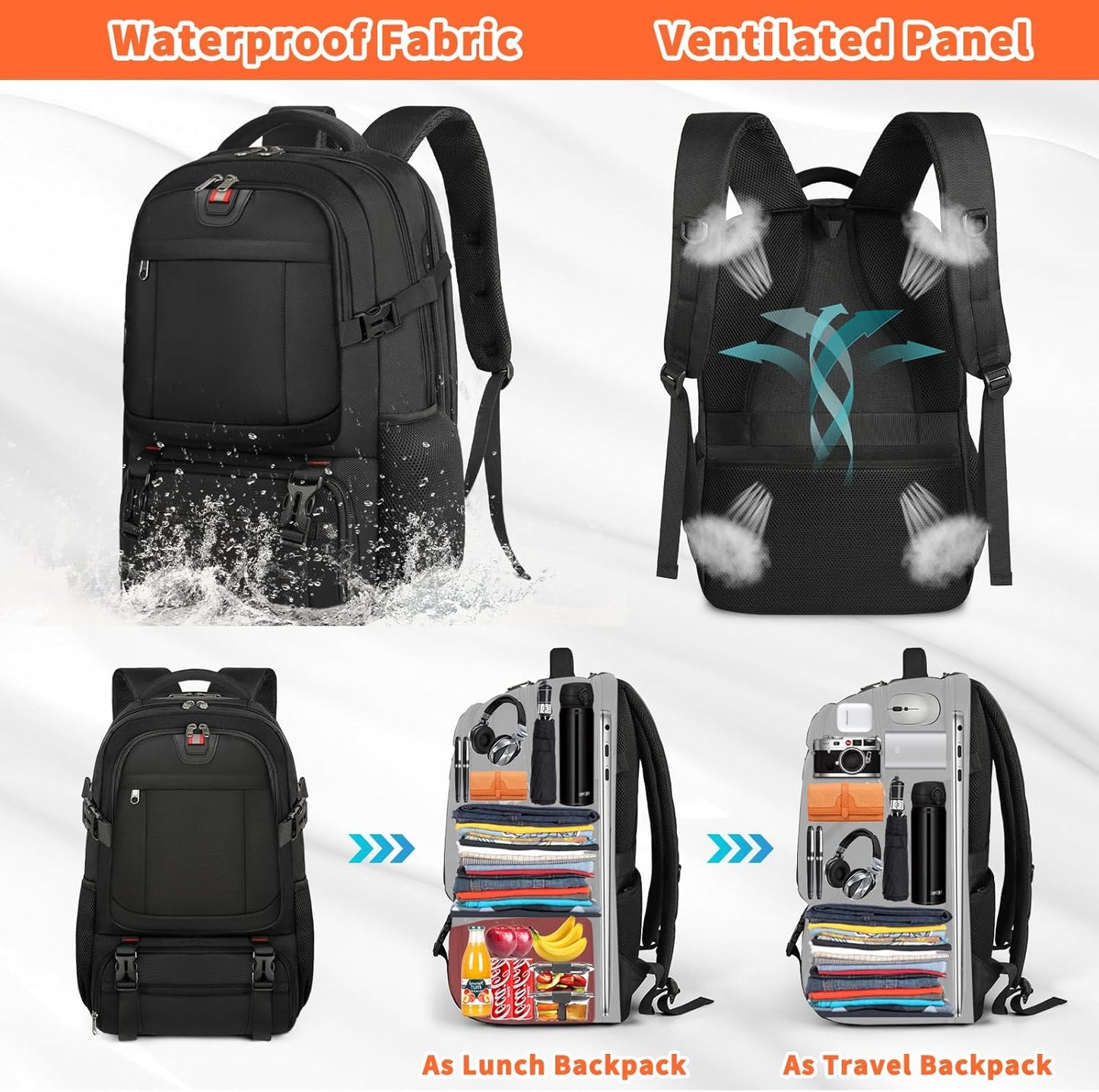 Waterproof Lunch Bag Backpack | Travel Laptop Cooler