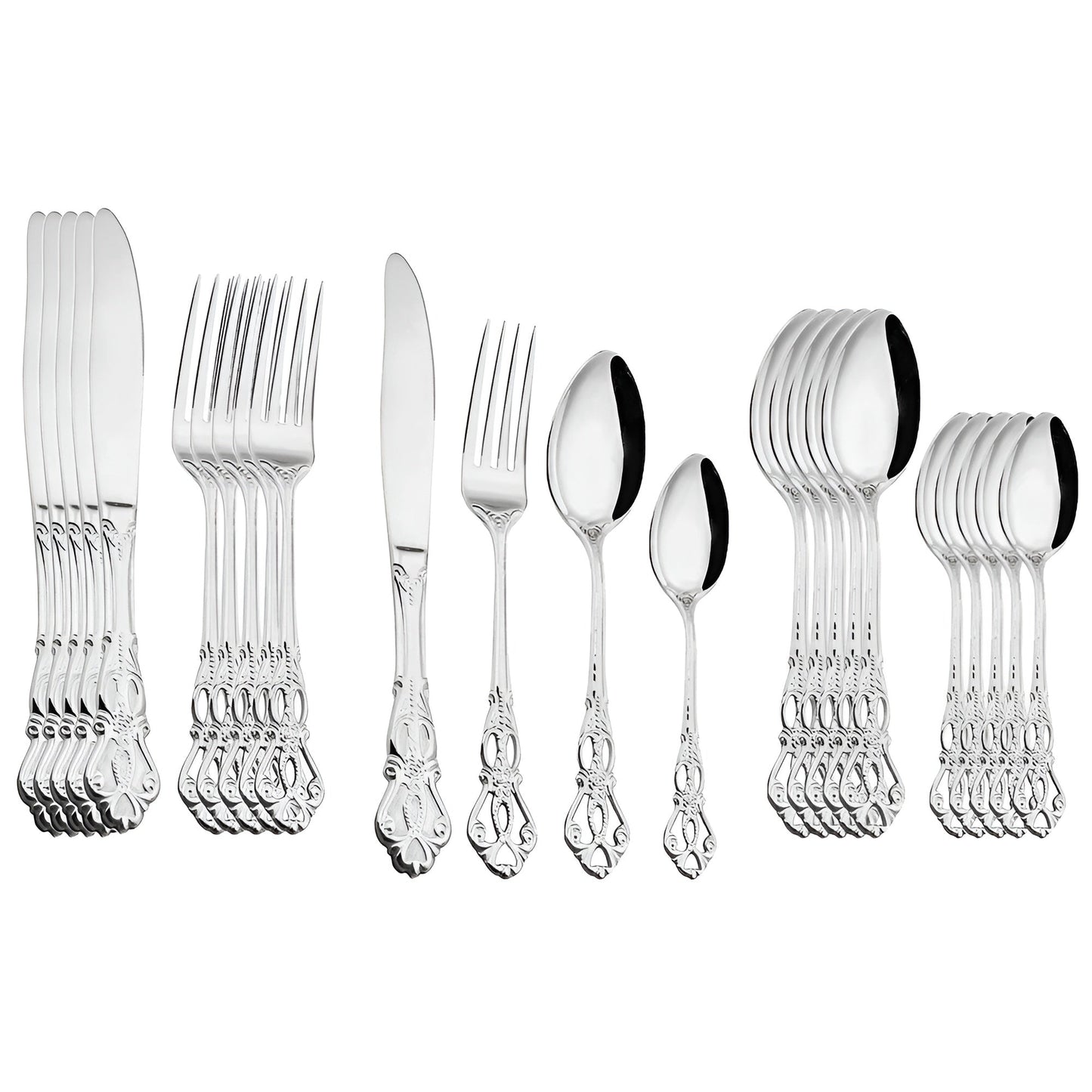 Luxe 24-Piece Cutlery Set - RoyalCutlery-Silver-State of Style