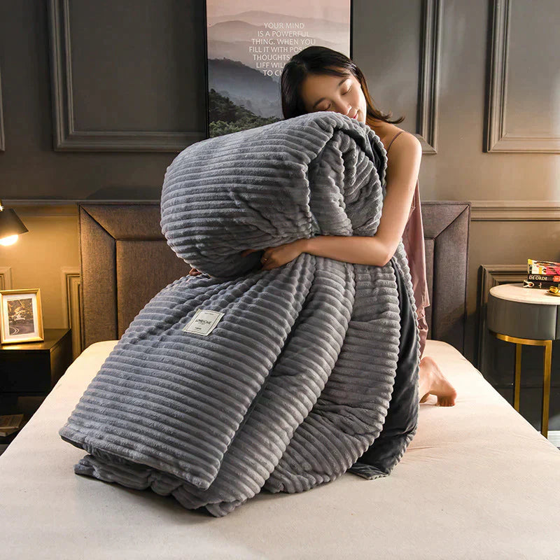 Luxurious and Comfortable Duvet Cover - DreamWeave-150×200 cm incl. 2 pillowcases-Grey-State of Style