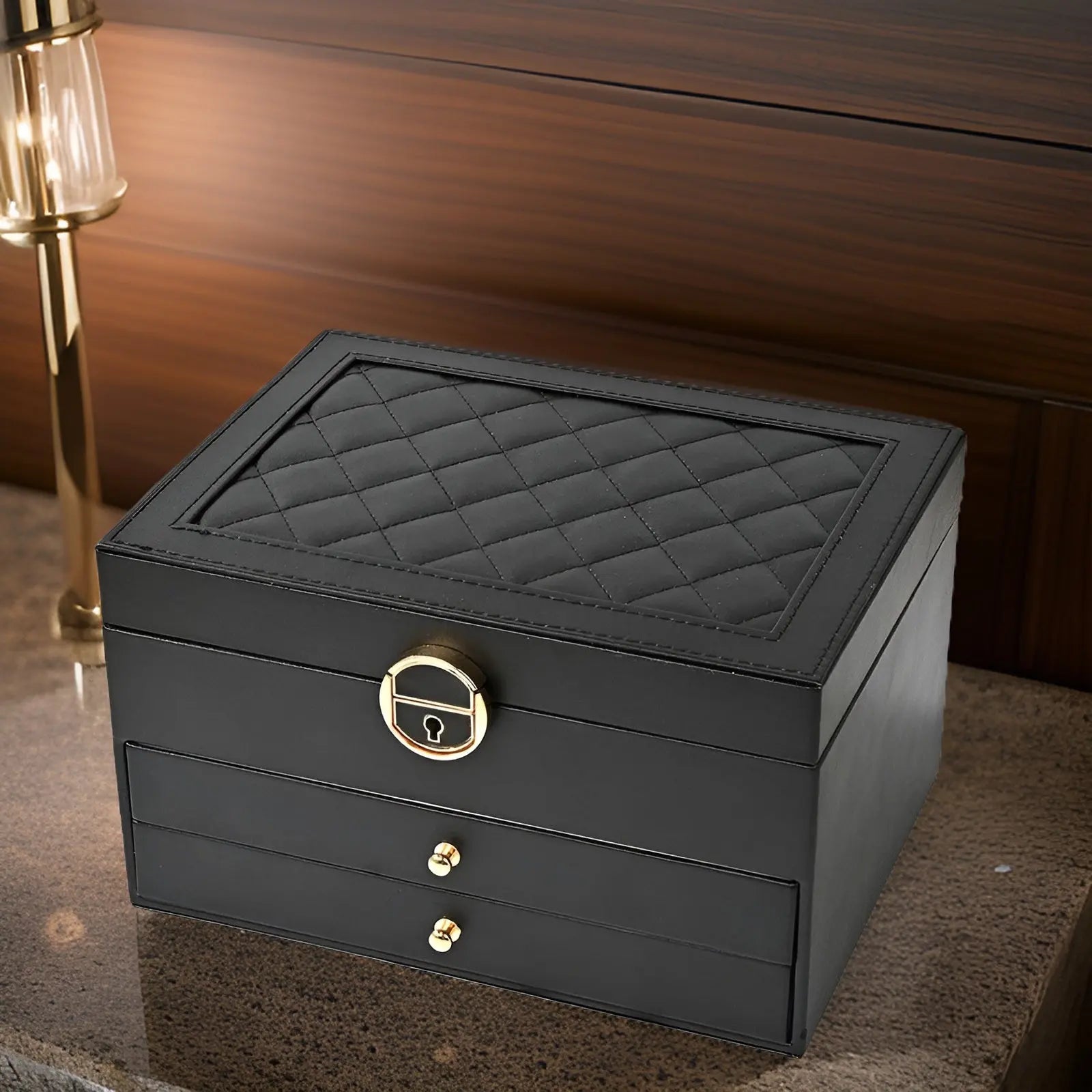 Luxury Multi-Layer Jewellery Box - EleganceBox-Black-State of Style