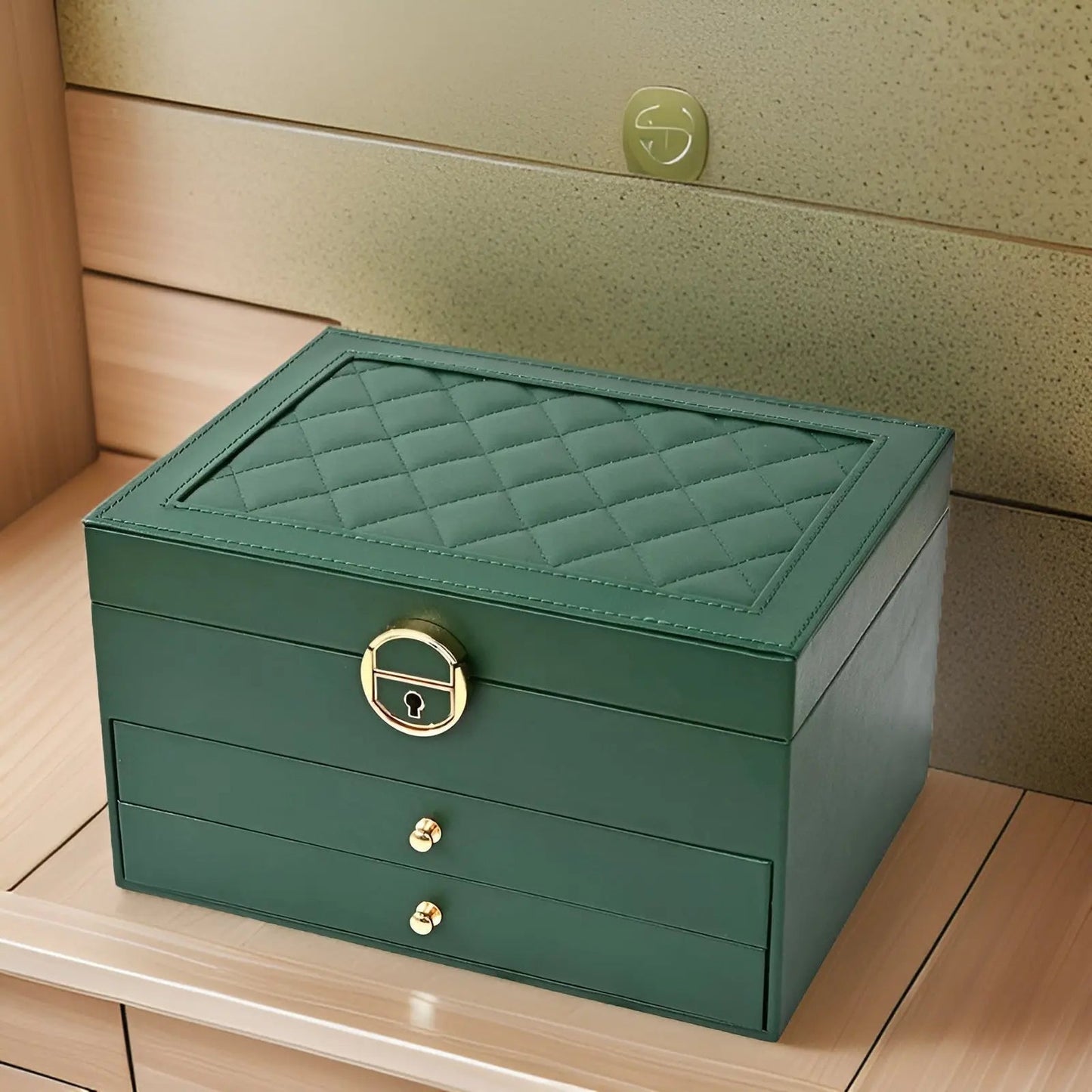 Luxury Multi-Layer Jewellery Box - EleganceBox-Green-State of Style