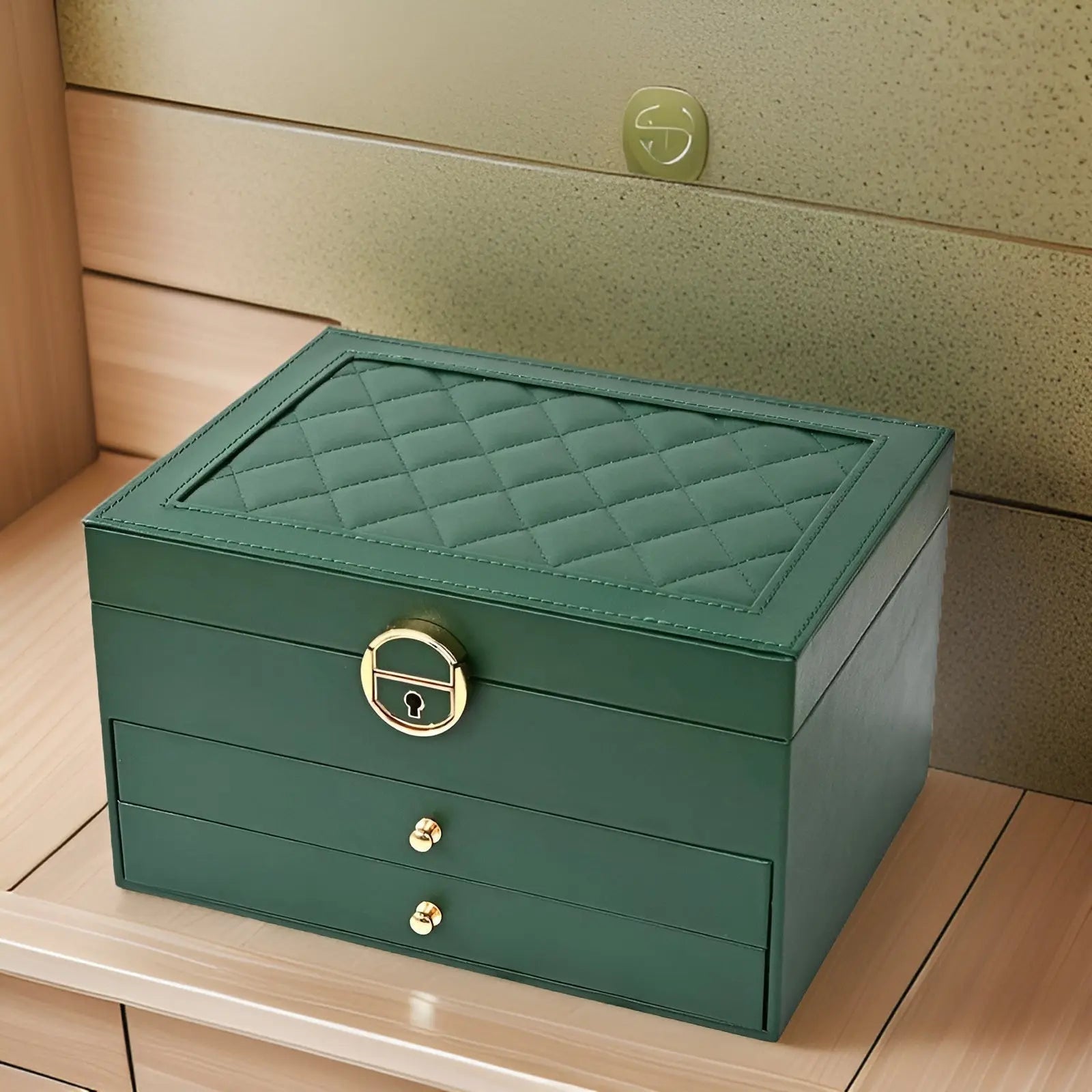 Luxury Multi-Layer Jewellery Box - EleganceBox-Green-State of Style