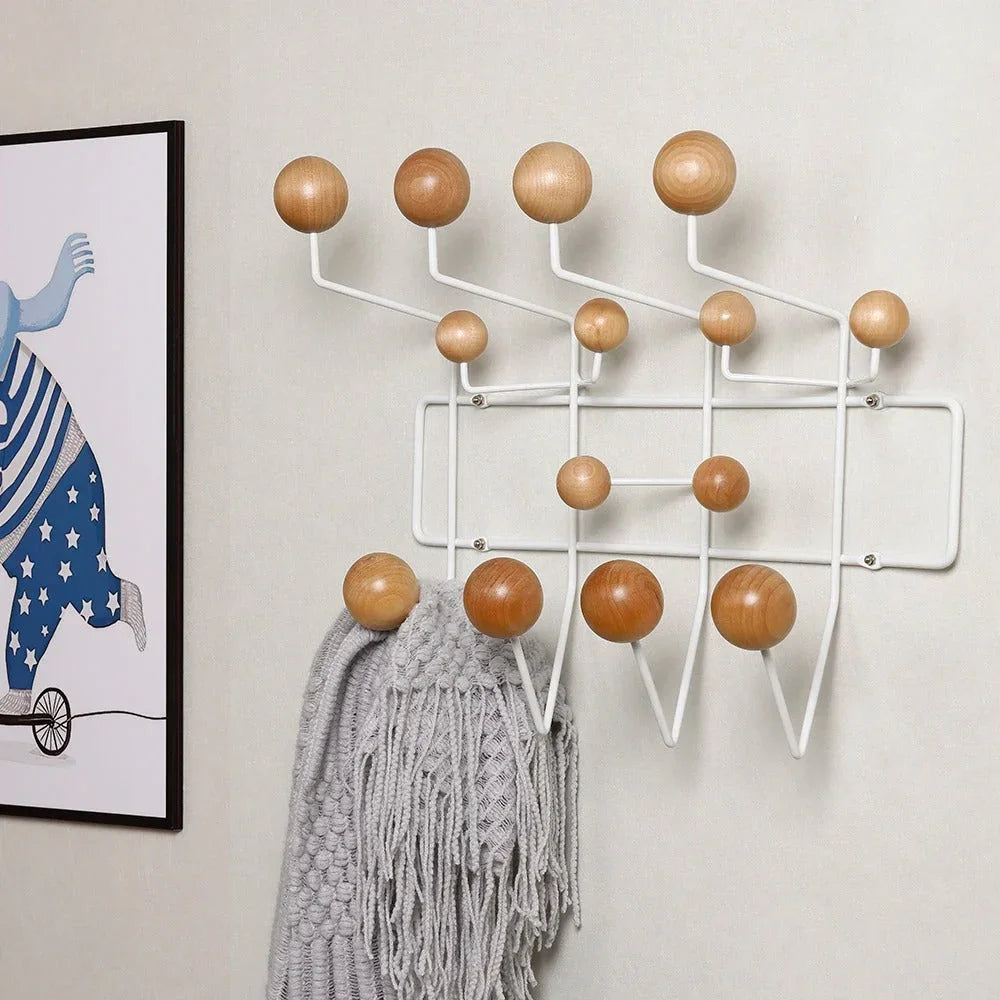 Multi Hook Wall Mounted Coat Rack Panel