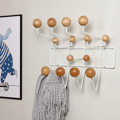 Multi Hook Wall Mounted Coat Rack Panel