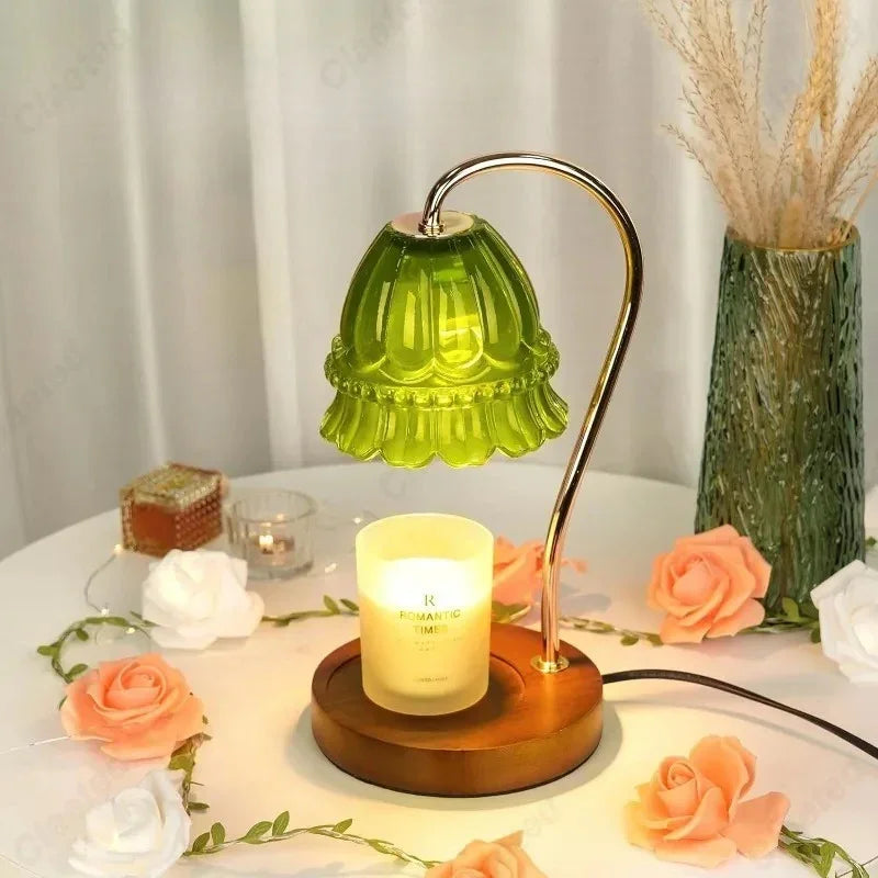 Hanging Glass Flower Candle Warmer Lamp