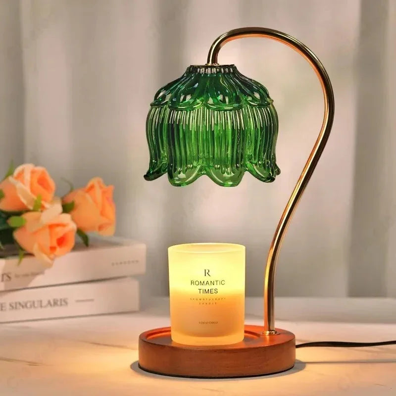 Hanging Glass Flower Candle Warmer Lamp