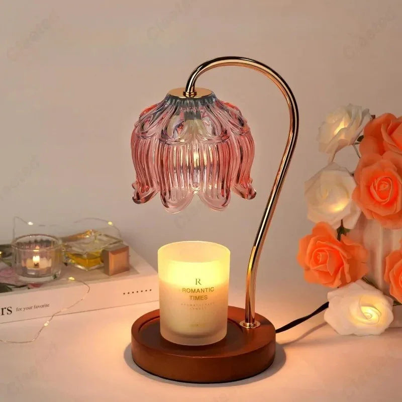 Hanging Glass Flower Candle Warmer Lamp