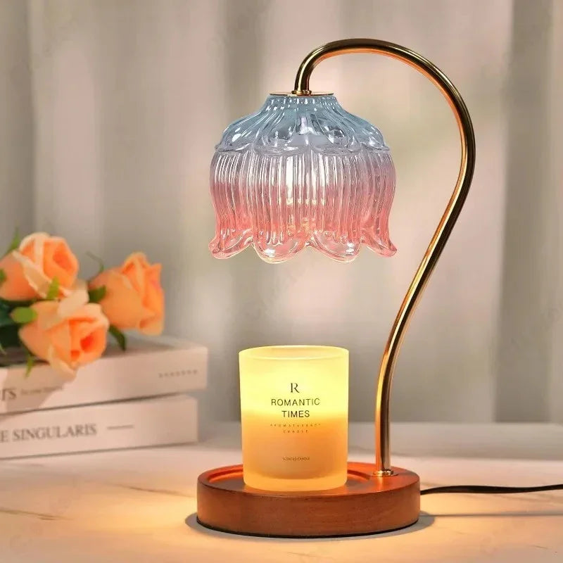 Hanging Glass Flower Candle Warmer Lamp