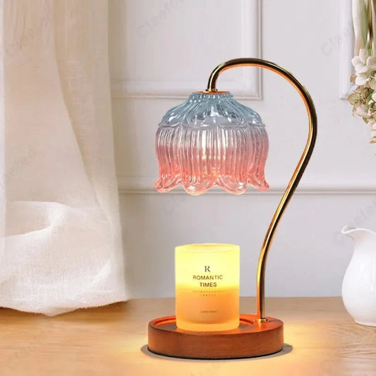 Hanging Glass Flower Candle Warmer Lamp