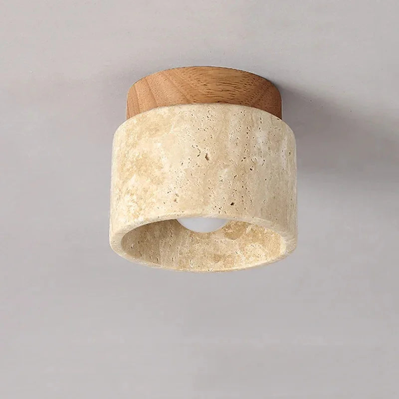Travertine Stone LED Surface-Mounted Downlight