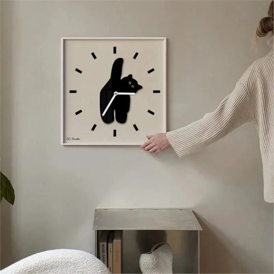 Cat Silhouette Wall Clock