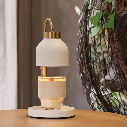 Tiered Wood Candle Warmer Lamp