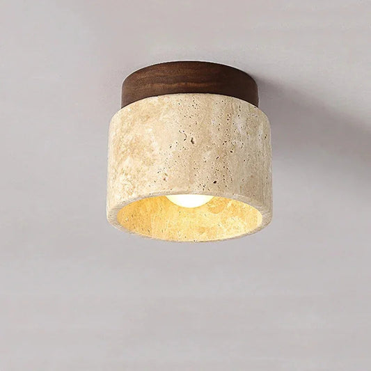 Travertine Stone LED Surface-Mounted Downlight