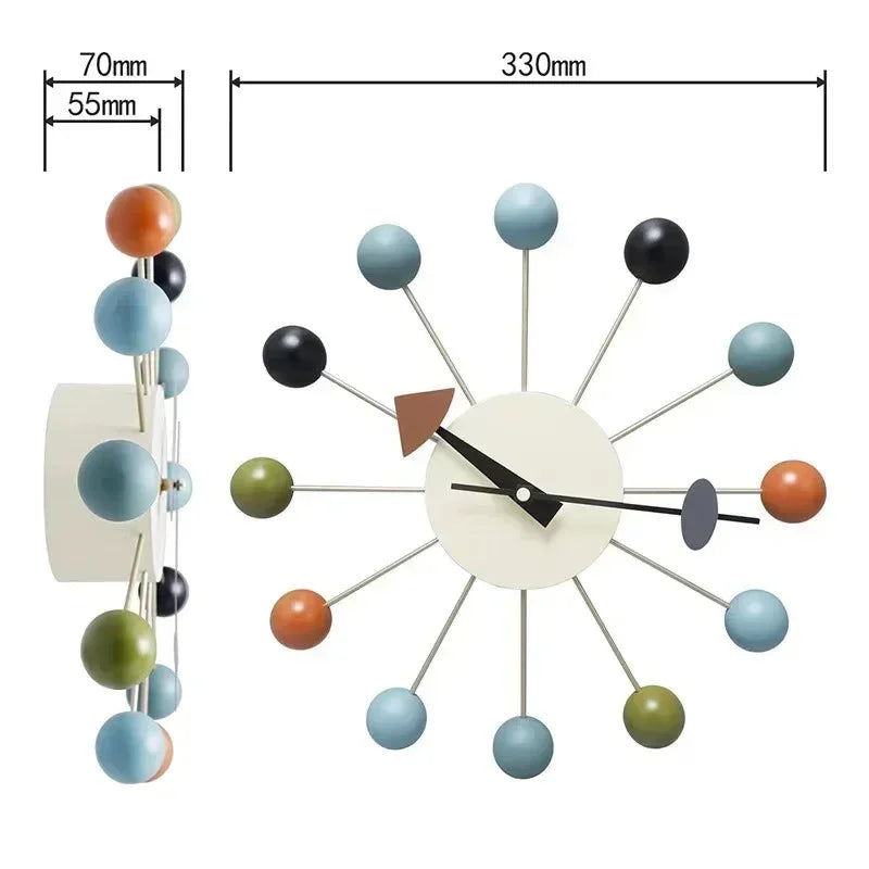 Ball Accent Modern Design Wall Clock