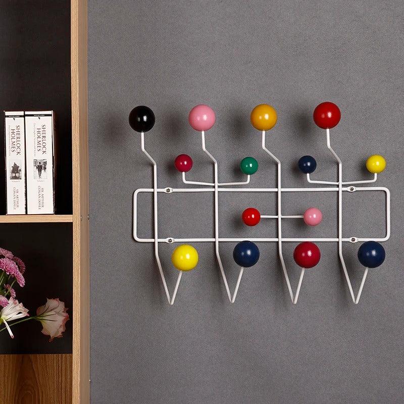 Multi Hook Wall Mounted Coat Rack Panel