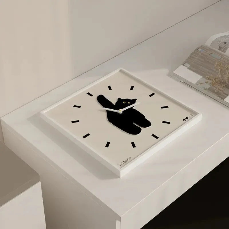 Cat Silhouette Wall Clock