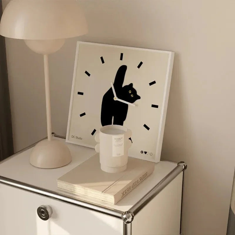 Cat Silhouette Wall Clock