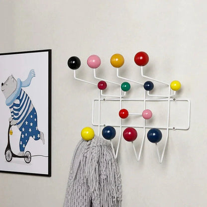 Multi Hook Wall Mounted Coat Rack Panel