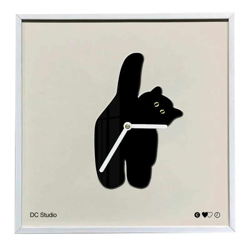 Cat Silhouette Wall Clock
