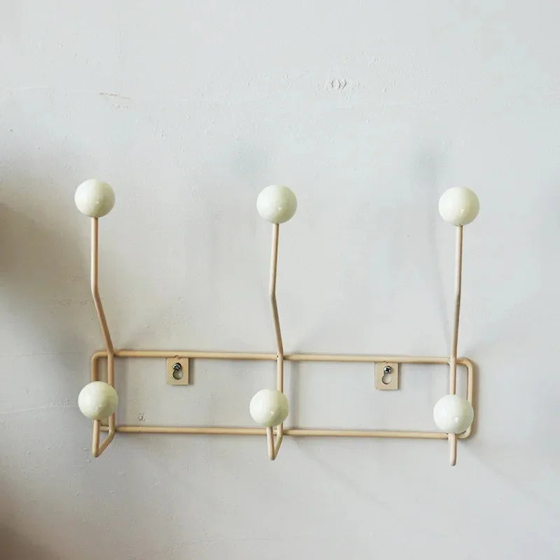 Gold Metal Wall Hook Rack