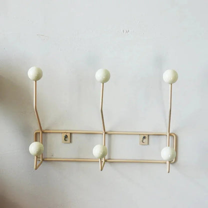 Gold Metal Wall Hook Rack