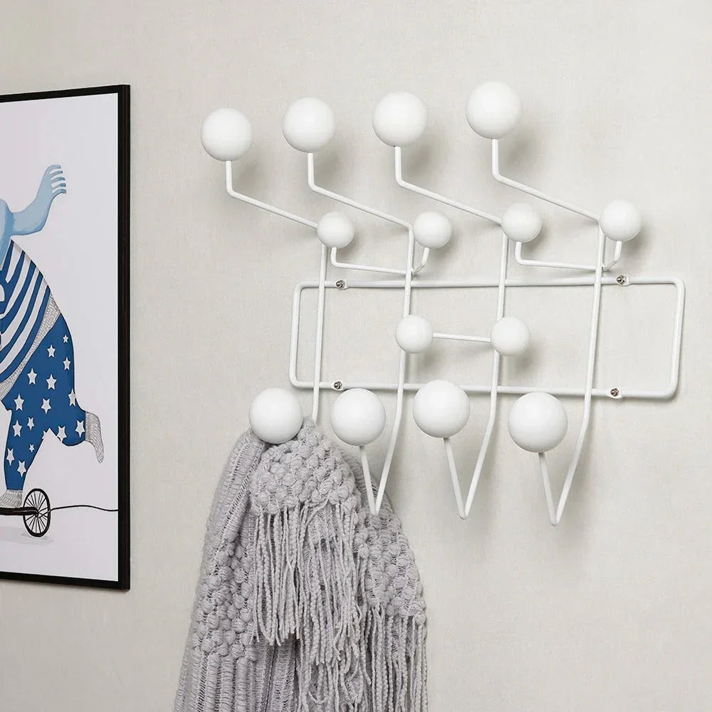 Multi Hook Wall Mounted Coat Rack Panel