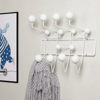 Multi Hook Wall Mounted Coat Rack Panel