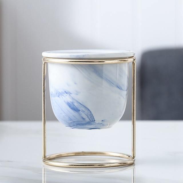 Marble Finish Ceramic Planter Pot
