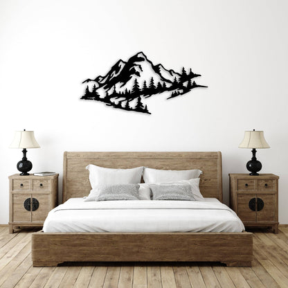 Mountain Range View - Metal Wall Art - MetalPlex