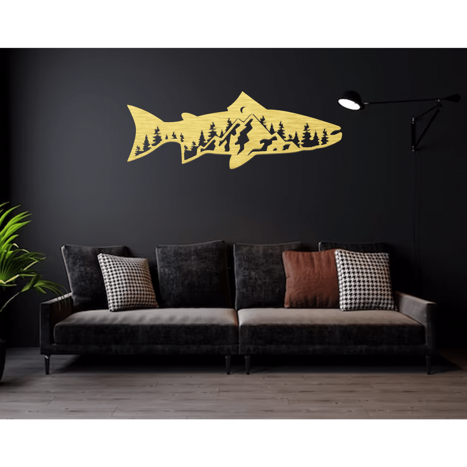 Trout Fish Design - Metal Wall Art - MetalPlex