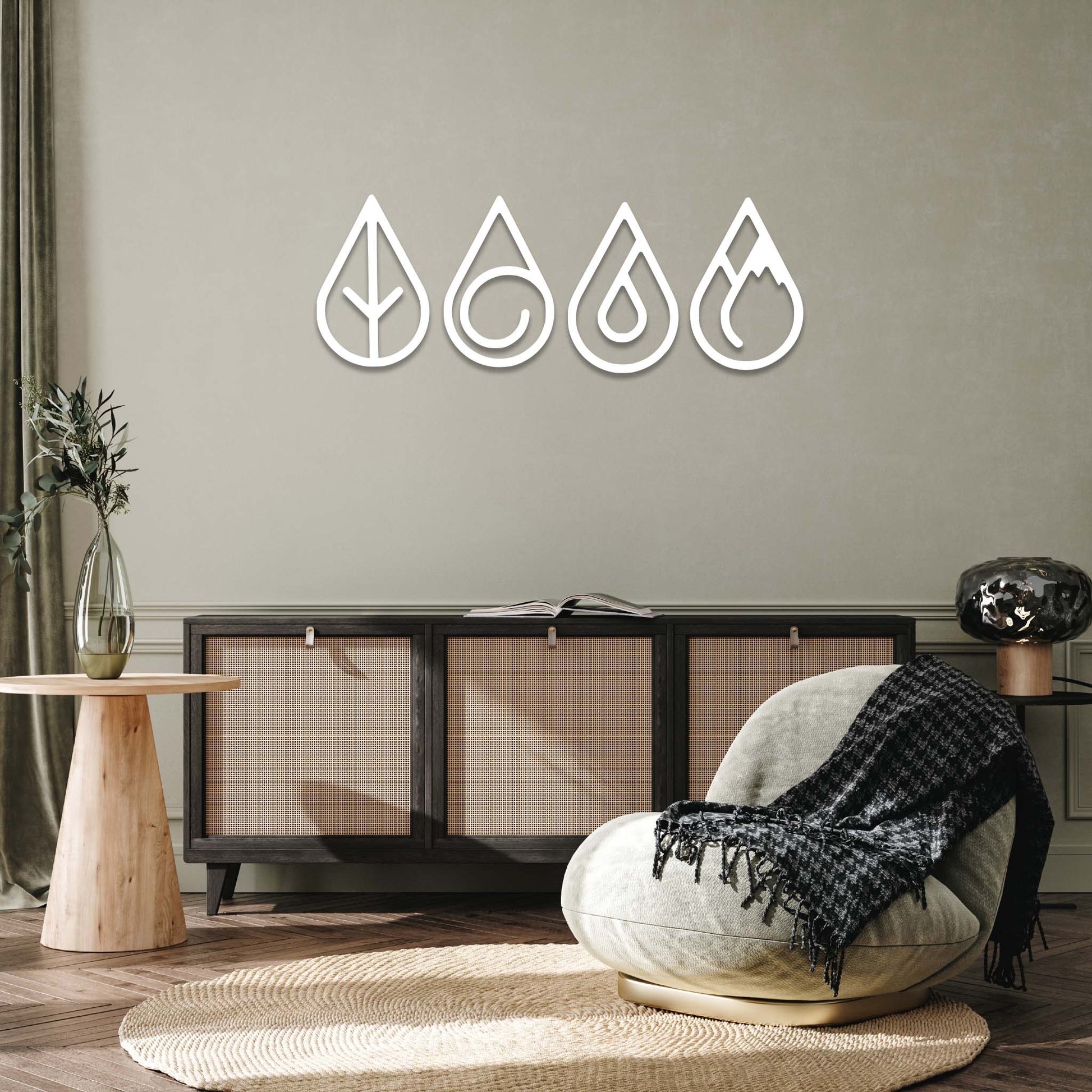 Four Elements - Metal Wall Art - MetalPlex