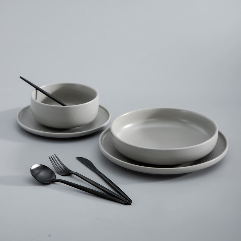 Minimalistic Cutlery for Modern Tables - PureSet-Matte Gold-Set for 4 people (20 pieces)-State of Style