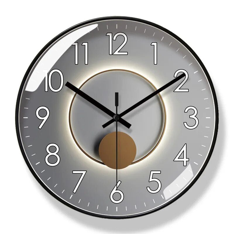 Mid Century Wall Clock | Yellow Face Quartz Movement
