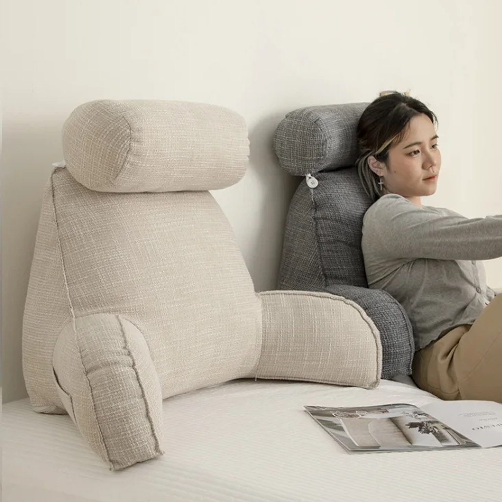 Deluxe Backrest Reading Pillow | Armrest Head Support