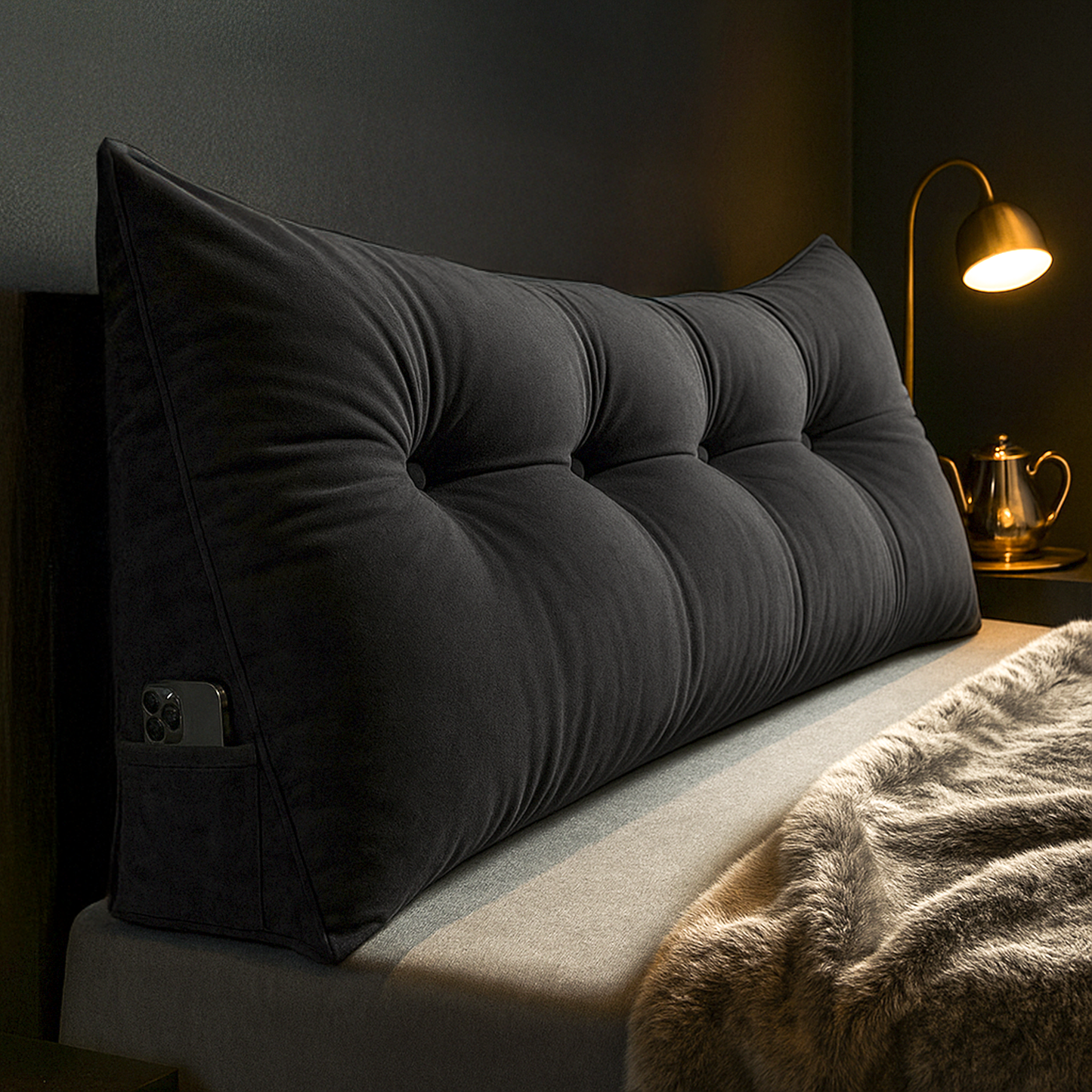 Large Bed Wedge Pillow | Angled Foam Support