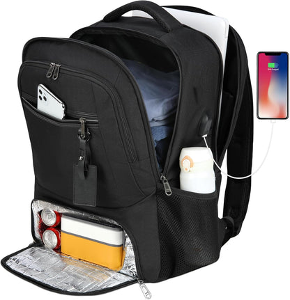 USB Travel Lunch Bag | Waterproof Laptop Cooler Backpack