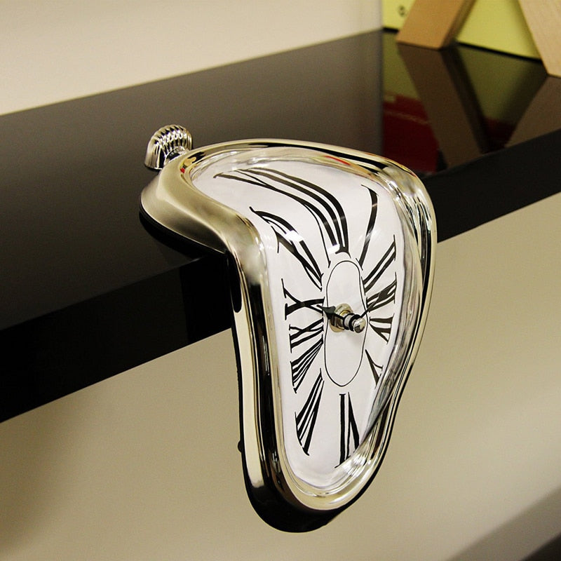 Surreal Melting Clock Decorative Accent