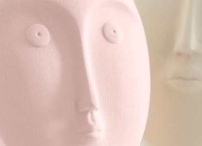 Modern Face Ceramic Vase Set