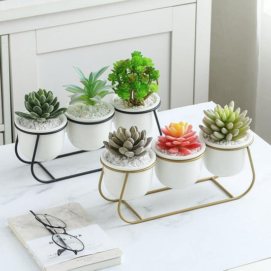 Metal Sleigh Succulent Planter Set