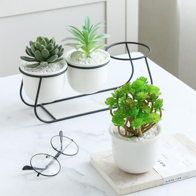 Metal Sleigh Succulent Planter Set
