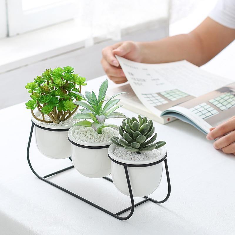 Metal Sleigh Succulent Planter Set