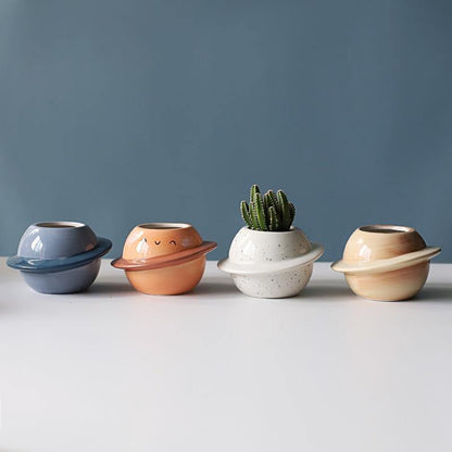 Round Minimal Ceramic Planter Pot
