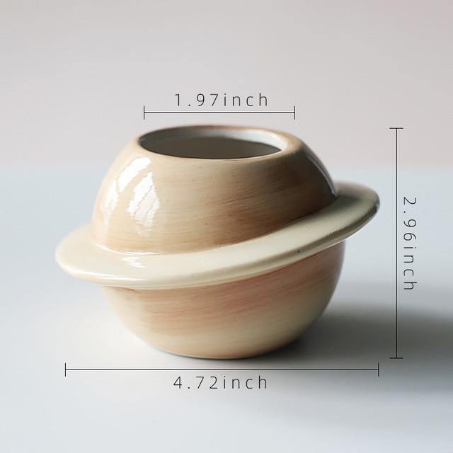 Round Minimal Ceramic Planter Pot