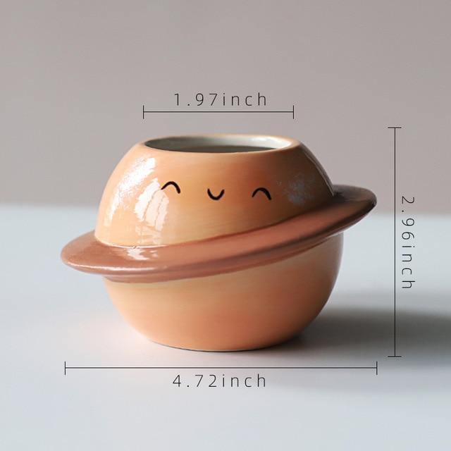 Round Minimal Ceramic Planter Pot
