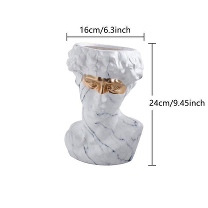 Classical Bust Ceramic Planter Pot